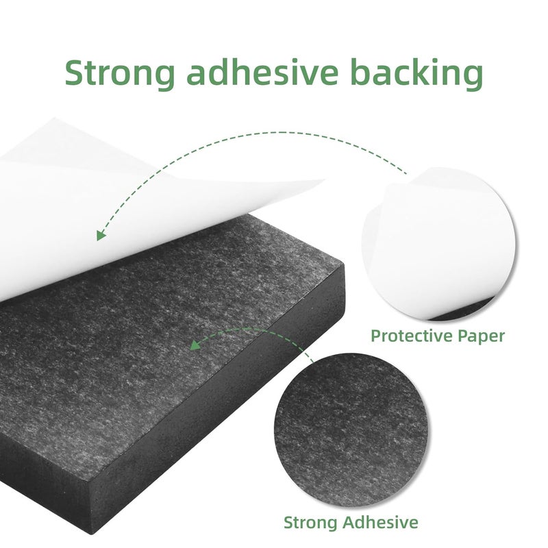 MXCELL 8Pcs Black EVA Foam Pad 4in x 4in x 3/4in High Density Closed Cell Foam Sheet Square Neoprene Rubber Insulation Padding Self Stick Anti-Slip Cushion for Crafts DIY Projects - Image 3
